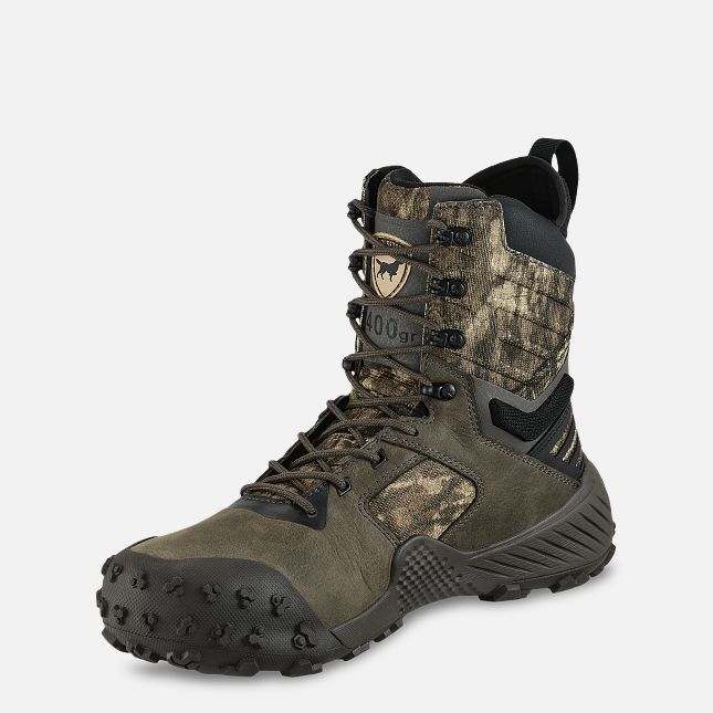 Irish Setter VaprTrek Men's 8-inch Waterproof Leather Insulated Mossy Oak® Camo Boot Style 3943