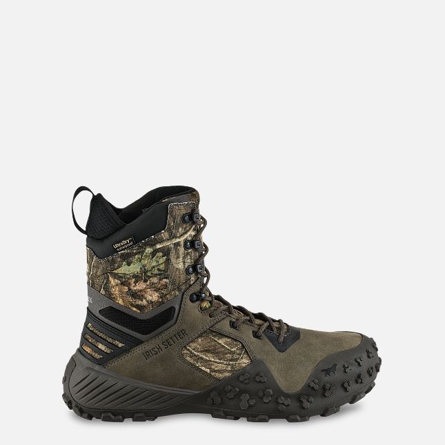 Irish Setter VaprTrek Men's 8-inch Waterproof Leather Insulated Mossy Oak® Camo Boot Style 3943